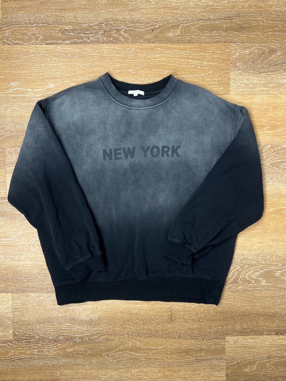 ZSUPPLY New York Black Ombré Gradient Crewneck Sweatshirt